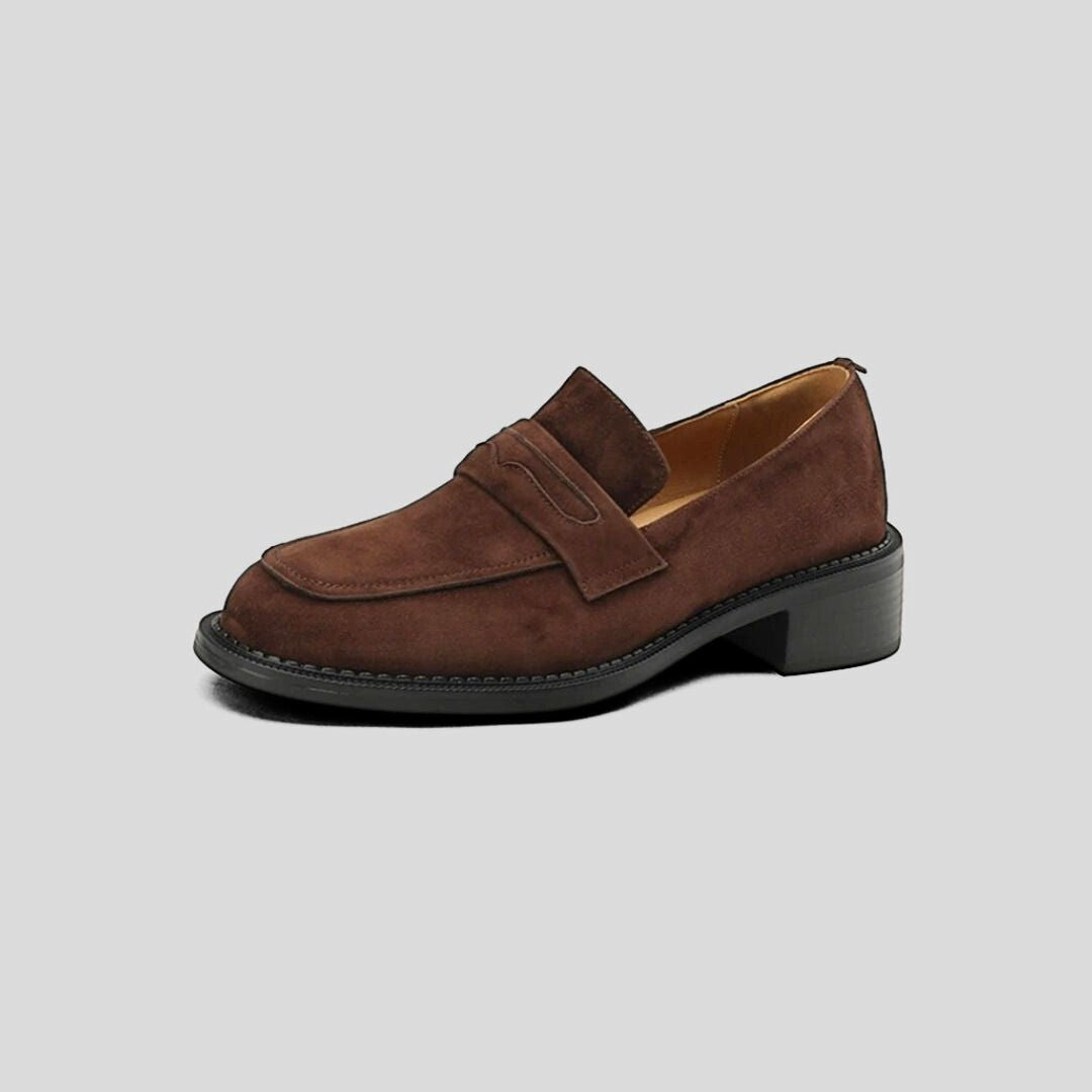 Mocasines Penny de Ante para Mujer – Tacón Bajo y Punta Redonda