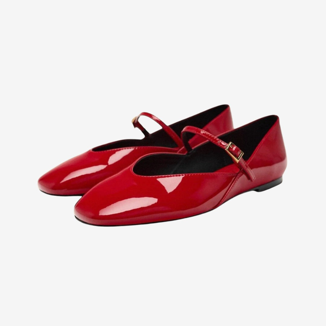 Bailarinas Mary Jane – Acabado Brillante y Correa Ajustable