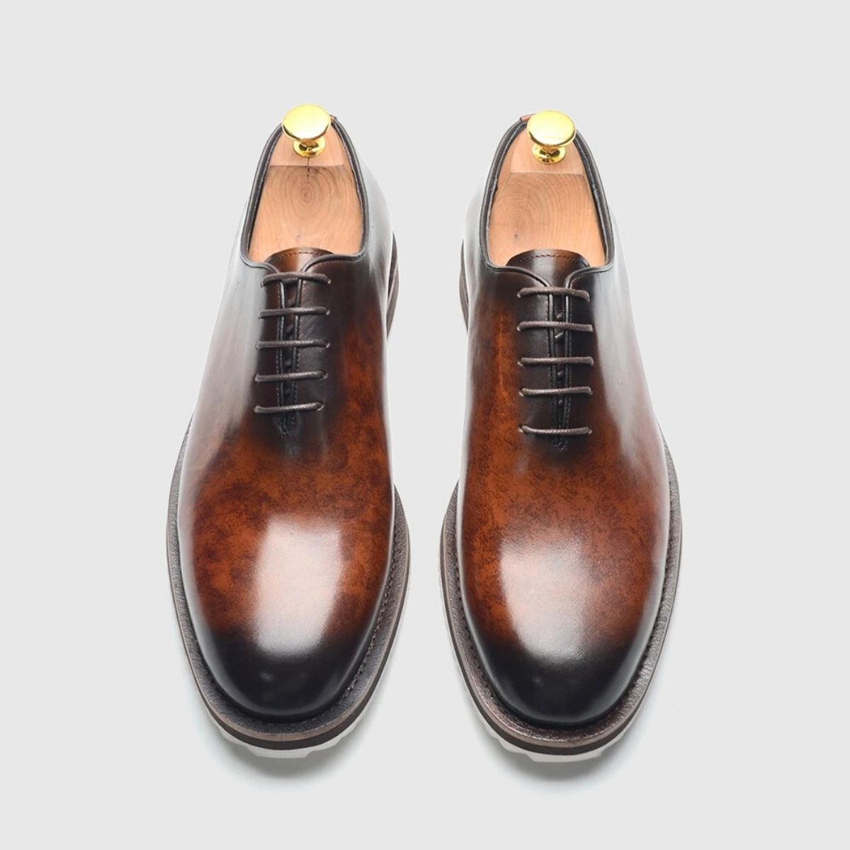 Zapatos Oxford de Cuero para Hombre – Suela Blanda y Antideslizante