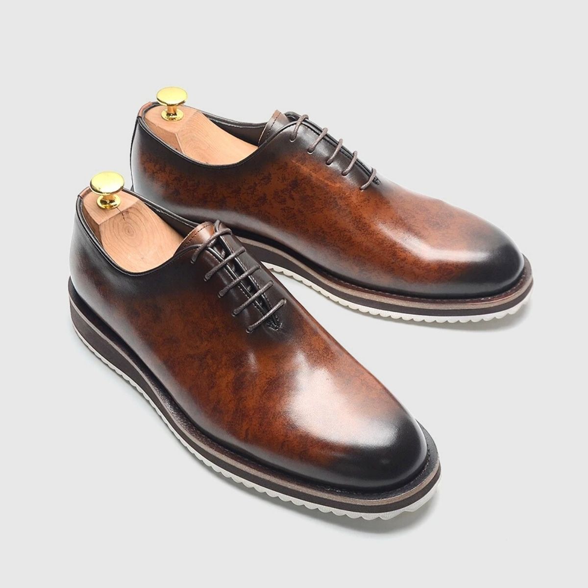Zapatos Oxford de Cuero para Hombre – Suela Blanda y Antideslizante