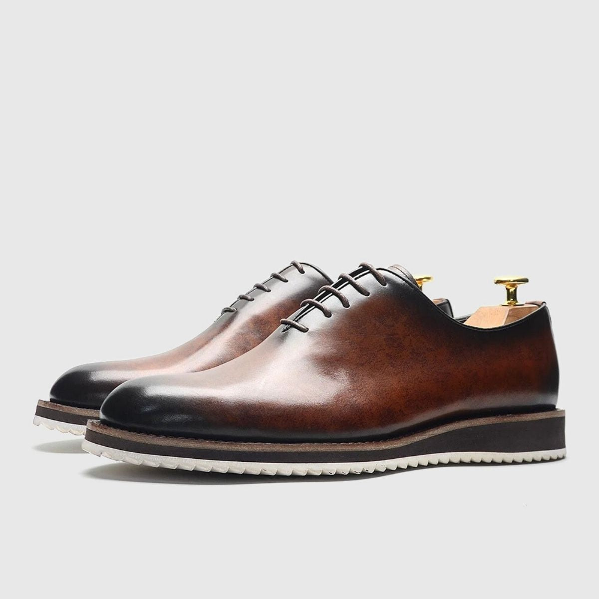 Zapatos Oxford de Cuero para Hombre – Suela Blanda y Antideslizante