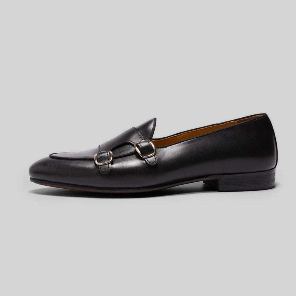 Mocasines de Cuero Vintage para Hombre – Monk Strap y Suela Cómoda